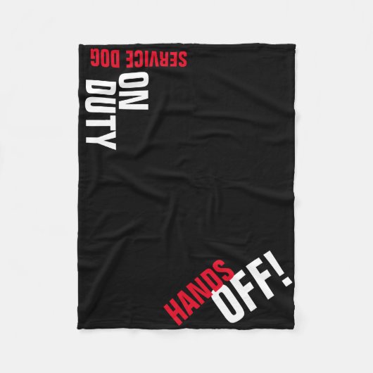 HANDEN AF! Service Hond "Plaats" Deken (Zwart) (Voorkant)