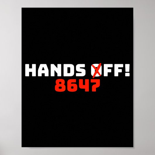 Handen af van 8647 protest poster (Voorkant)