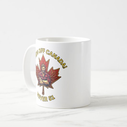 Handen af van Canada, Nooit 51, Maple Leaf Lumberj Koffiemok (Voorkant links)