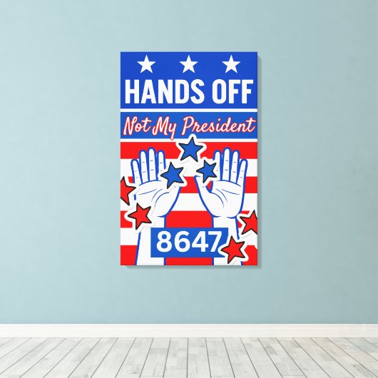 Handen af van de demonstrant canvas afdruk (Insitu (Houten vloer))