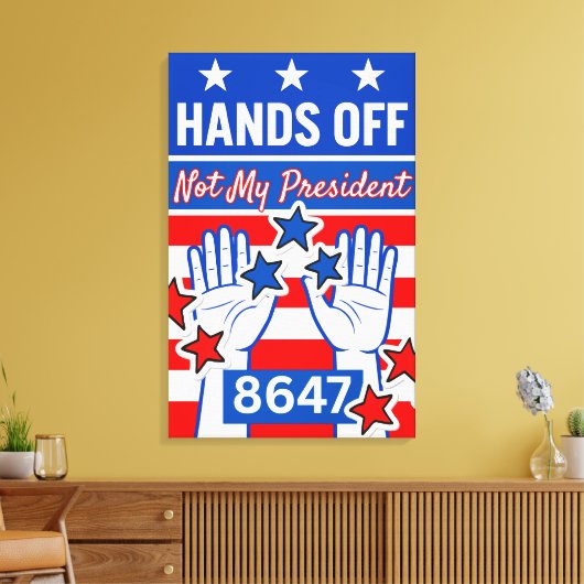 Handen af van de demonstrant canvas afdruk (Insitu (Woonkamer))