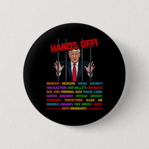 Handen af van grappige Trump Meme-gevangenis - Pro Ronde Button 5,7 Cm