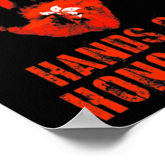 Handen af van Hong Kong China-protest verzet zich  Poster (Hoek)