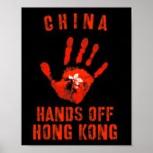 Handen af van Hong Kong China-protest verzet zich  Poster (Voorkant)