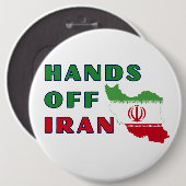Handen Af van Iran Ronde Button 6,0 Cm (Voorkant /achterkant)
