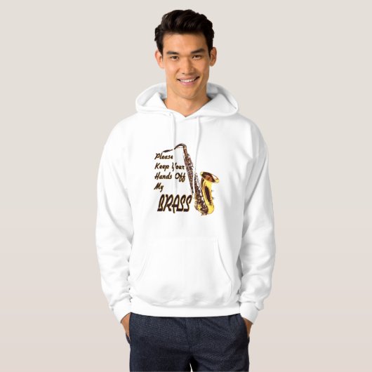 Handen af van messing/saxofoon hoodie (Voorkant volledig)