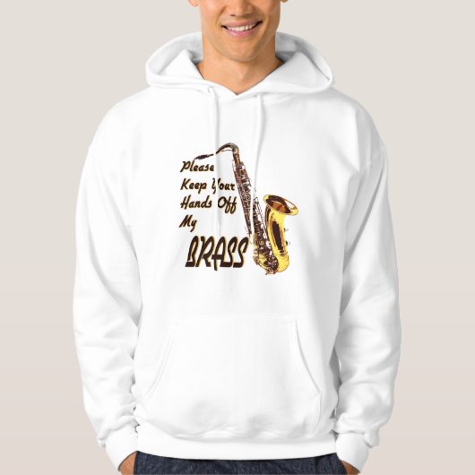 Handen af van messing/saxofoon hoodie (Voorkant)