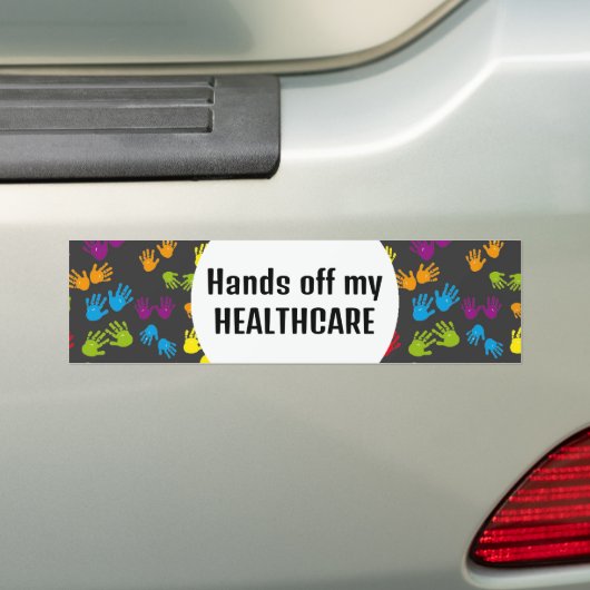 Handen af van mijn Healthcare Design Bumpersticker (Op auto)