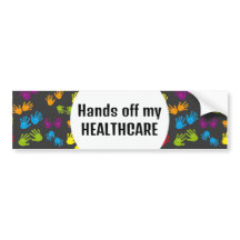 Handen af van mijn Healthcare Design Bumpersticker