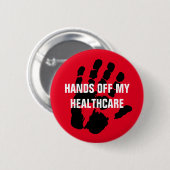 Handen af van mijn Healthcare Design Button (Voorkant /achterkant)