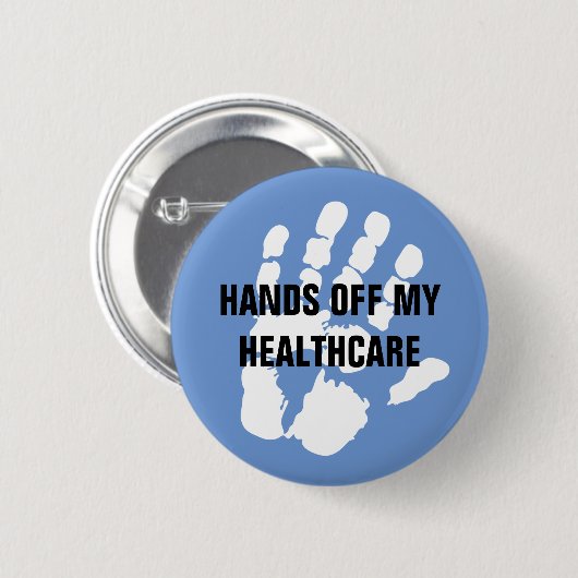 Handen af van mijn Healthcare Design Button (Voorkant /achterkant)
