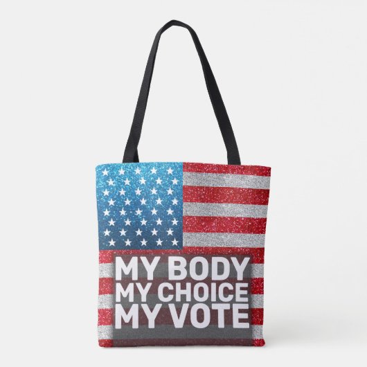 Handen af van mijn lichaam mijn keuze mijn stem gl tote bag (Achterkant)