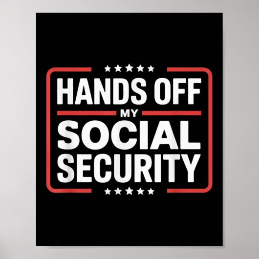 Handen af van mijn sociale zekerheid protest Manne Poster (Voorkant)