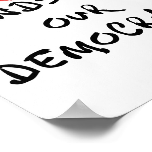 Handen af van onze democratie poster (Hoek)