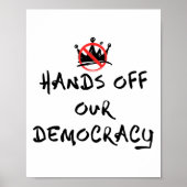 Handen af van onze democratie poster (Voorkant)