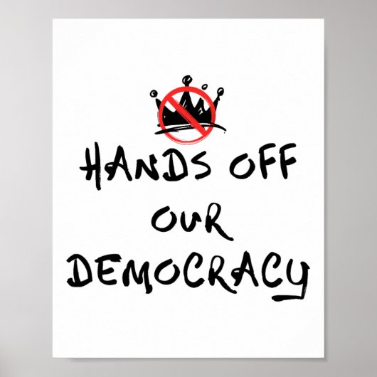 Handen af van onze democratie poster (Voorkant)
