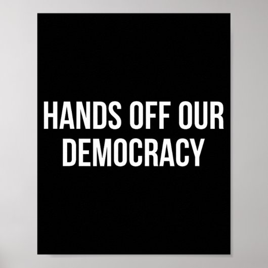 Handen af van onze democratie - poster (Voorkant)