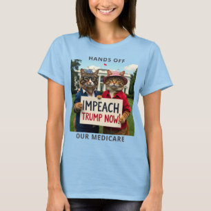 Handen af van onze Medicare Politieke T-shirt