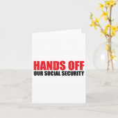 Handen af van onze sociale zekerheid beschermen on kaart (Gele Bloem)