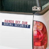 Handen af van onze sociale zekerheid bumpersticker (Op Truck)