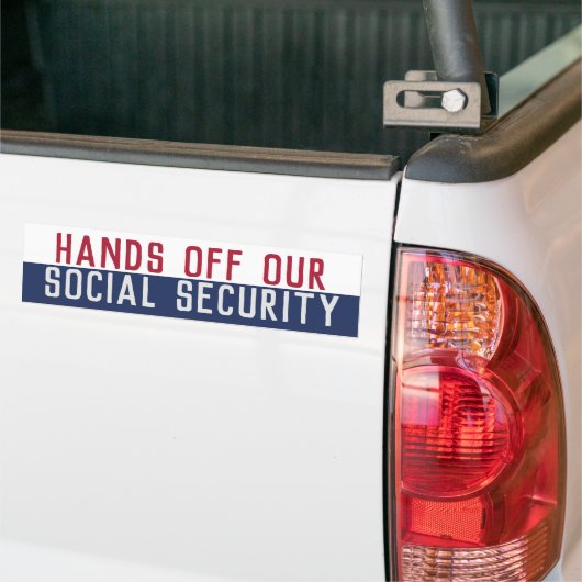 Handen af van onze sociale zekerheid bumpersticker (Op Truck)