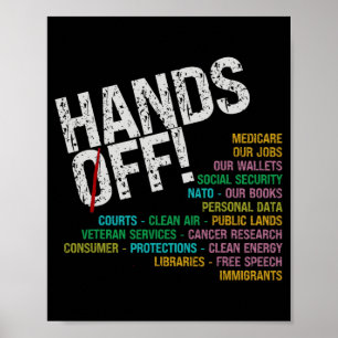 Handen af van onze vrijheden beschermen welke prob poster