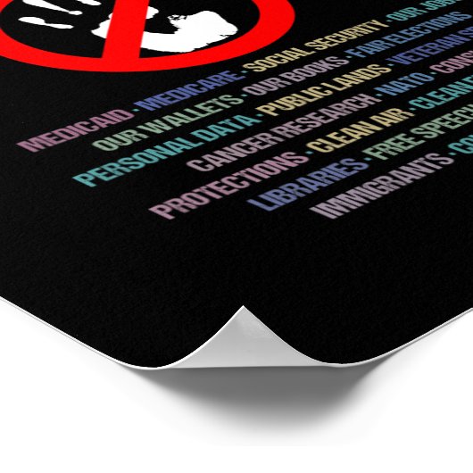 Handen af van protest 2025 poster (Hoek)