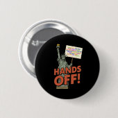 Handen af van protest 5 april anti-Trump standbeel Ronde Button 5,7 Cm (Voorkant /achterkant)