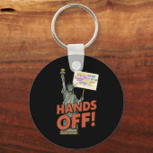 Handen af van protest 5 april anti-Trump standbeel Sleutelhanger (Voorkant)