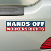 Handen af van protest Amerikaanse glitter rood wit Bumpersticker (Op auto)