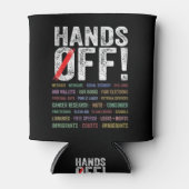 Handen af van protest blikjeskoeler (Voorkant)