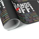 Handen af van protest cadeaupapier (Rol Hoek)