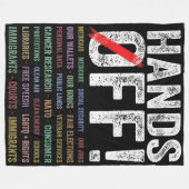 Handen af van protest fleece deken (Voorkant (Horizontaal))