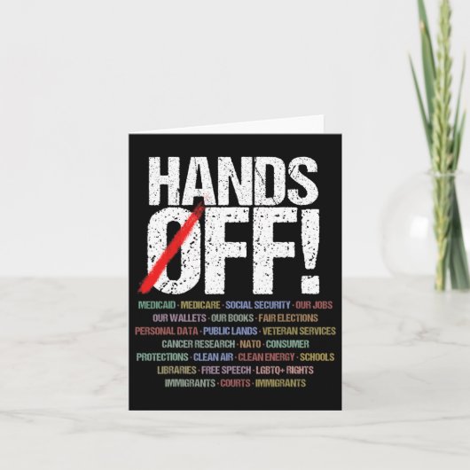 Handen af van protest kaart (Voorkant)