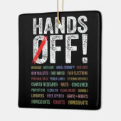 Handen af van protest keramisch ornament (Links)