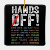 Handen af van protest keramisch ornament (Achterkant)