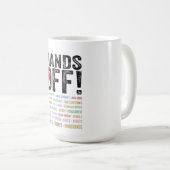 Handen af van protest koffiemok (Voorkant rechts)