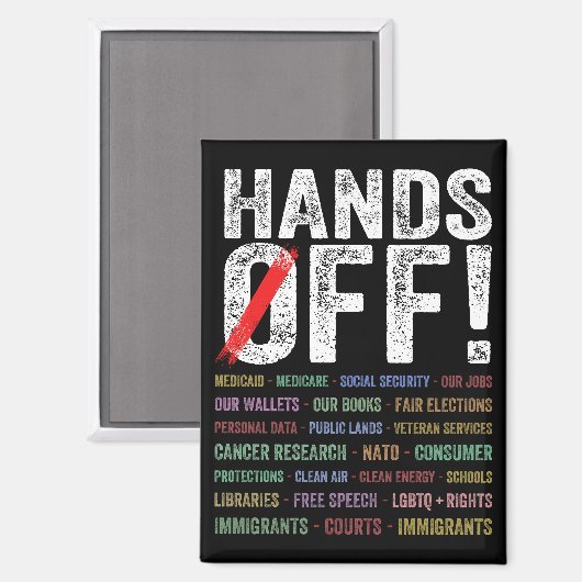 Handen af van protest magneet (Voorkant / Achterkant)