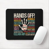 Handen af van protest muismat (Met muis)