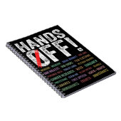 Handen af van protest notitieboek (Rechterzijde)