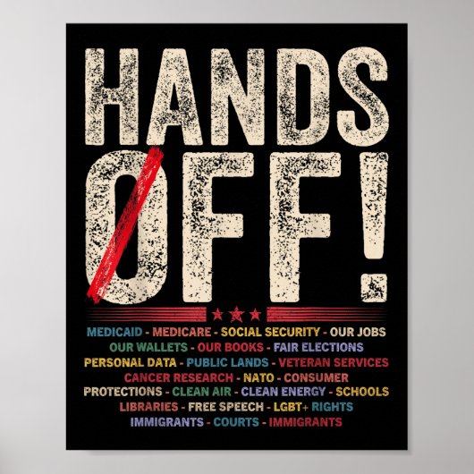 Handen af van protest - onprecedented acties - han poster (Voorkant)