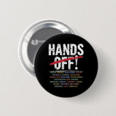 Handen af van protest ronde button 5,7 cm (Voorkant /achterkant)