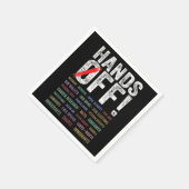 Handen af van protest servet (Hoek)