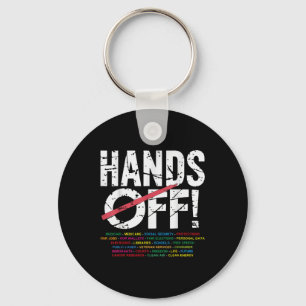 Handen af van protest sociale zekerheid & Medi Sleutelhanger