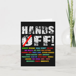 Handen af van protest sociale zekerheid en Medicar Kaart