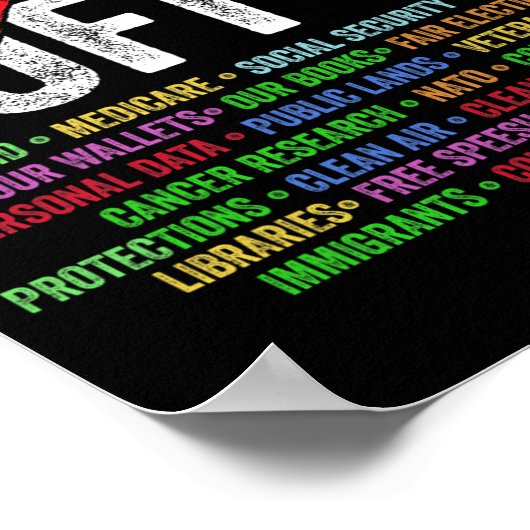 Handen af van protest sociale zekerheid en Medicar Poster (Hoek)