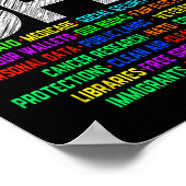 Handen af van protest sociale zekerheid en Medicar Poster (Hoek)