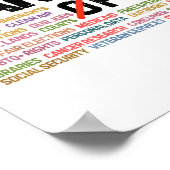 Handen af van protest sociale zekerheid en Medicar Poster (Hoek)