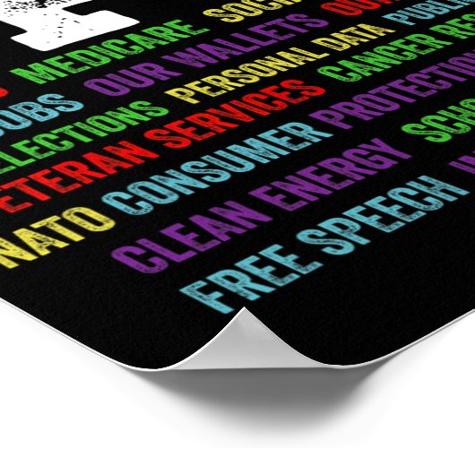 Handen af van protest sociale zekerheid en Medicar Poster (Hoek)