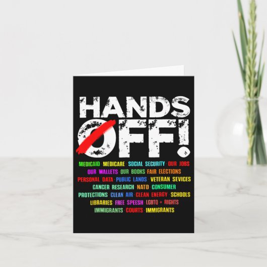 Handen af van protest sociale zekerheid kaart (Voorkant)